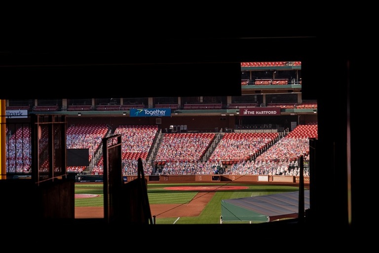 inside the cardinals baseball stadium