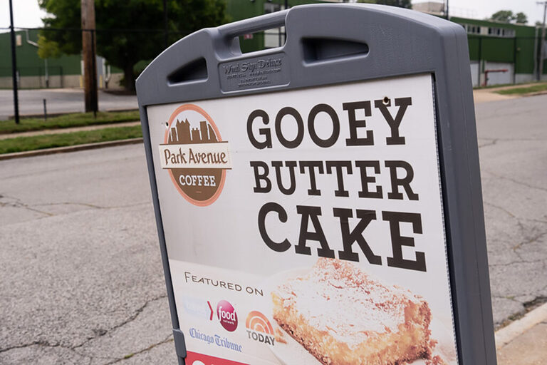 gooey butter cake sign in st louis missouri