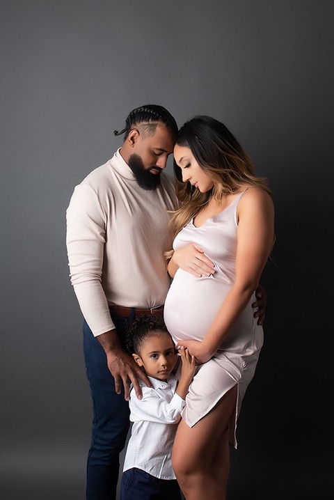 Family Maternity Session in The Studio