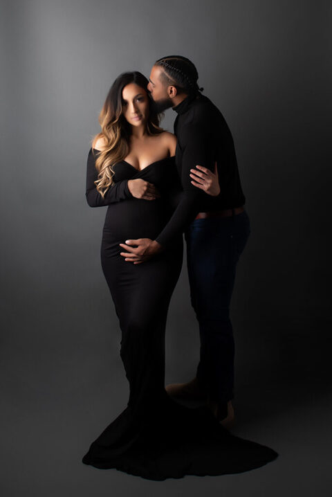 tucson studio maternity photo with significant other 